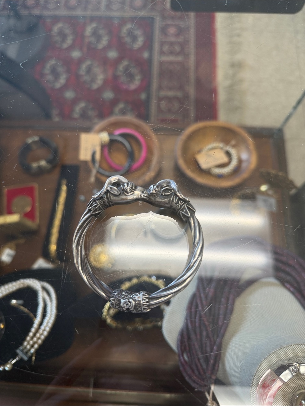 Sterling Silver Double-Ram Cuff Bracelet - Silver
